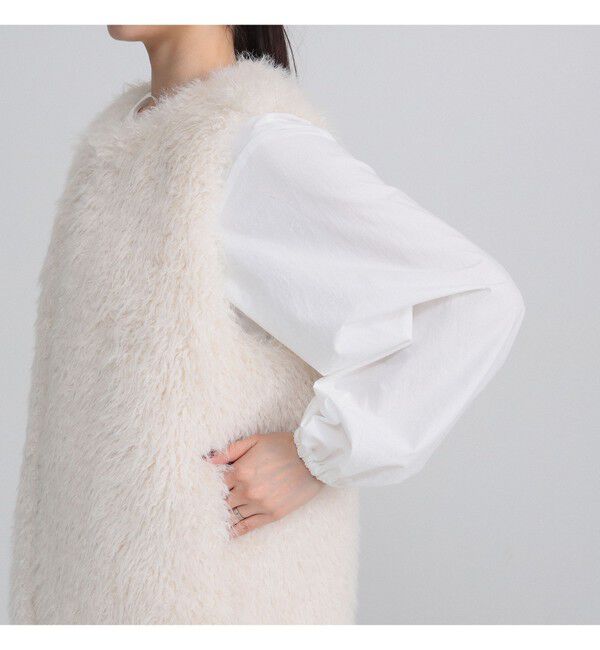 Demi-Luxe BEAMS 「ウェイビー フェイクファー ジレ」|ダウン|