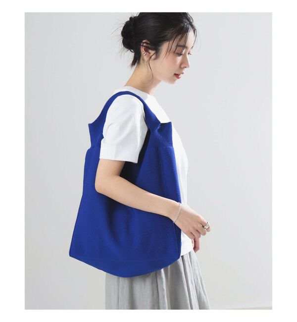 Demi-Luxe BEAMS 「AK+1 / ニット トートバッグ」|トートバッグ|BLUE