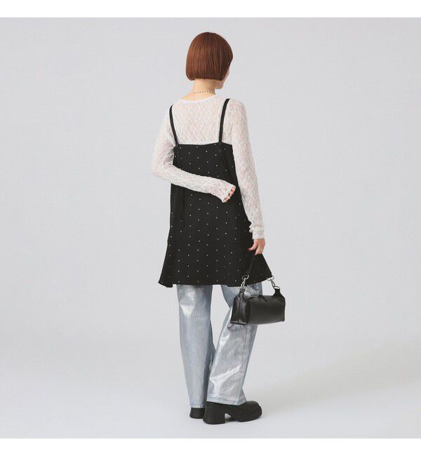 Ray BEAMS 「ドットプリント ミニ キャミワンピース」|ワンピース|