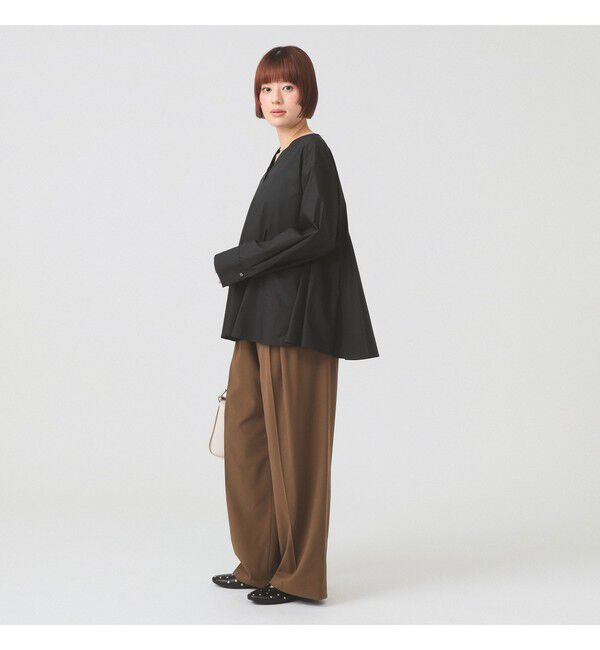 Ray BEAMS 「キーネック フレア ブラウス」|シャツ・ブラウス|