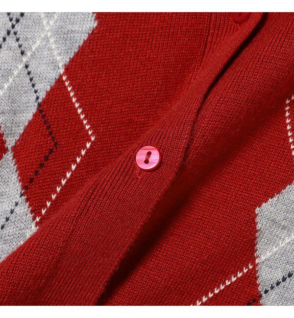 Ray BEAMS 「アーガイル クルーネック カーディガン」|カーディガン|