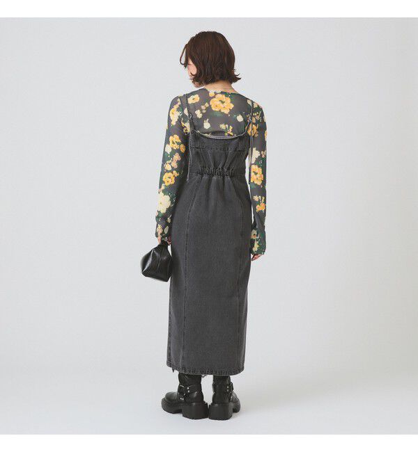 Ray BEAMS 「デニム フロントジップ キャミソールワンピース」|ワンピース|