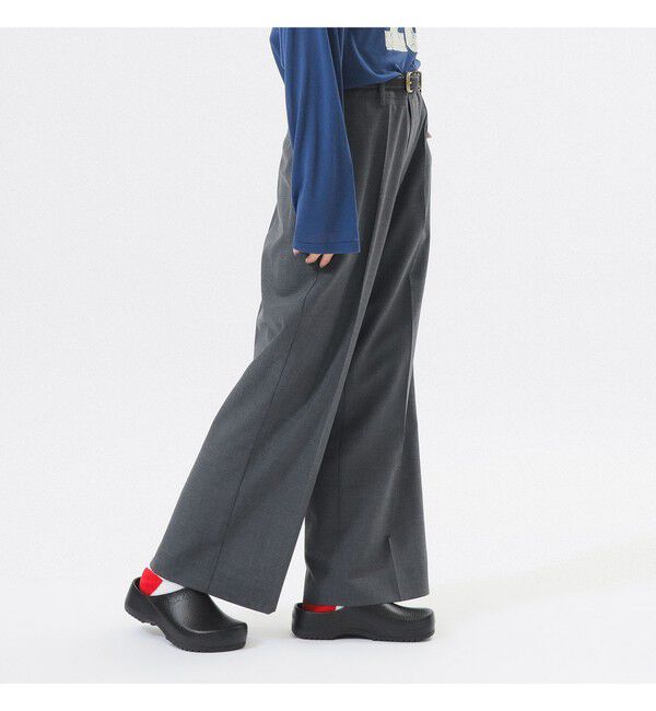 BEAMSBOY「ティーダブ ワイド スラックス」|チノ|