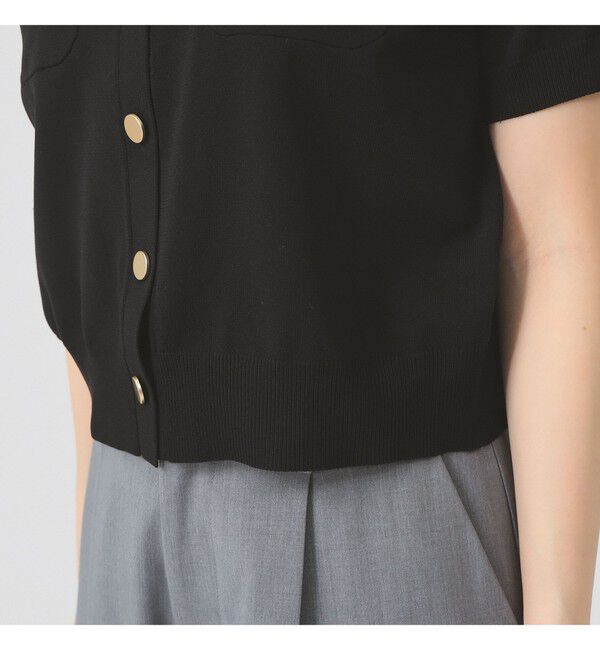 Ray BEAMS 「メタルボタン ハーフスリーブ カーディガン」|ニット・セーター|