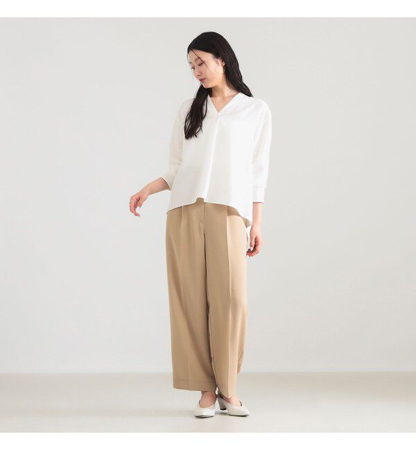 Demi-Luxe BEAMS 「ストレッチ サテン ブラウス」|シャツ・ブラウス|