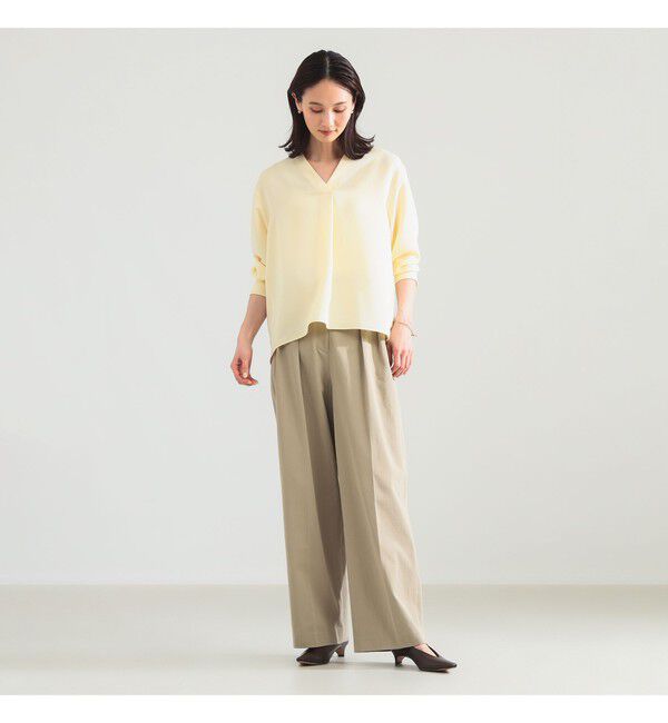 Demi-Luxe BEAMS 「ストレッチ サテン ブラウス」|シャツ・ブラウス|