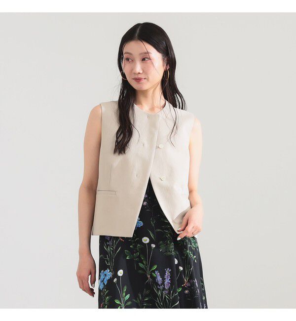 Demi-Luxe BEAMS 「オックス 比翼 ミニジレ」|ダウン|BEIGE