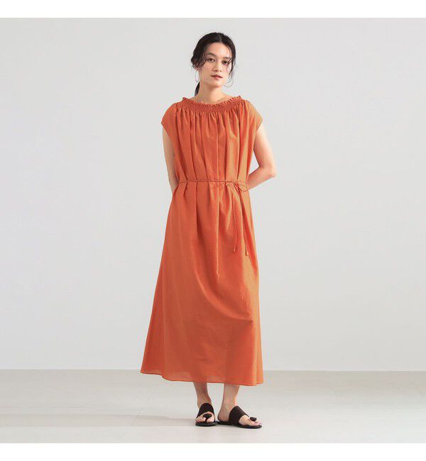 Demi-Luxe BEAMS 「	コットンシルク オフショルダー ワンピース」|ワンピース|