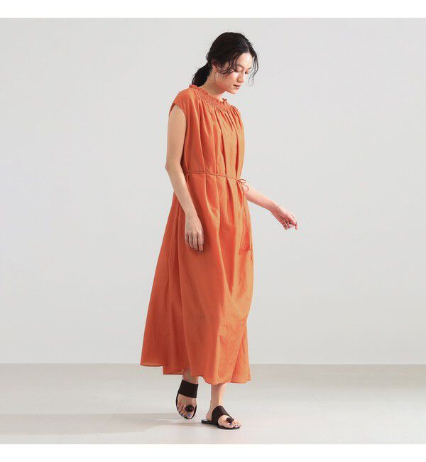 Demi-Luxe BEAMS 「	コットンシルク オフショルダー ワンピース」|ワンピース|