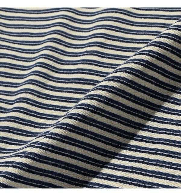 BEAMS PLUS「Pocket Tee Indigo Stripe」|Tシャツ・カットソー|