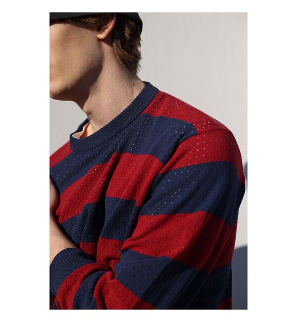 BEAMS PLUS「Crew Rugger Stripe」|ニット・セーター|