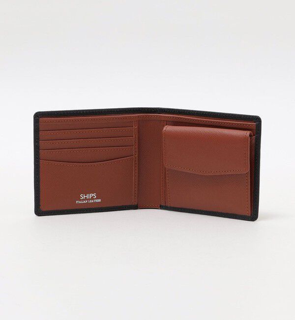 SHIPS「【WEB限定】SHIPS:【SAFFIANO LEATHER】2トーン 2つ折 ウォレット（財布）」|財布|