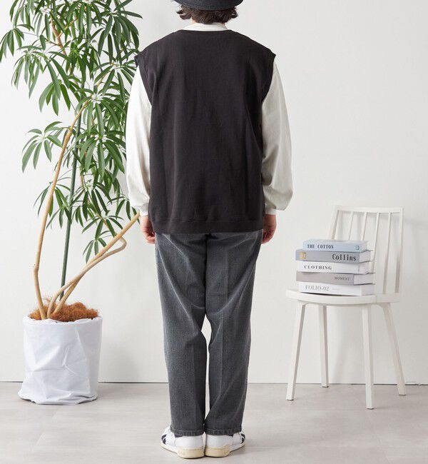 SHIPS any「SHIPS any: COTTON USA ガーメントダイ スウェット Vネック ベスト◇」|ベスト・ジレ|