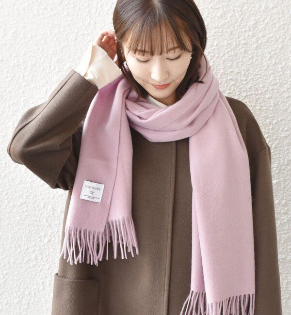 SHIPS Colors 「SHIPS Colors:カシミヤ ソリッド ストール」|ストール|ピンク