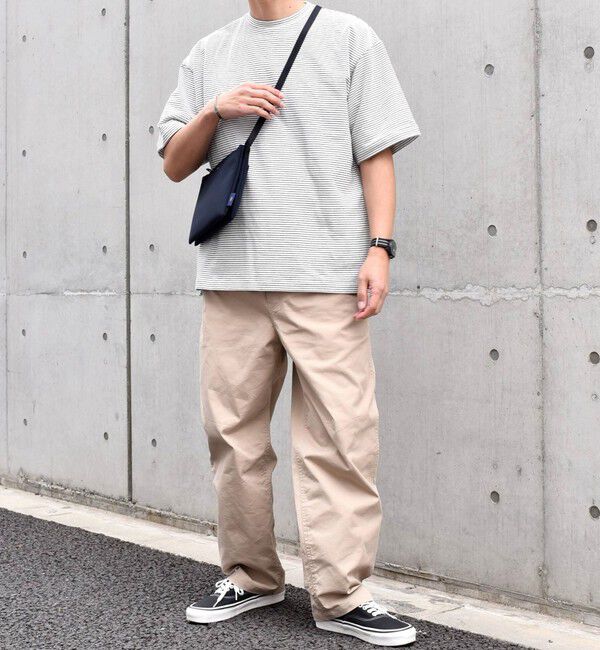 SHIPS any「SHIPS any: マイクロボーダー ミニ裏毛 ライト スウェット ライク Tシャツ◇」|Tシャツ・カットソー|