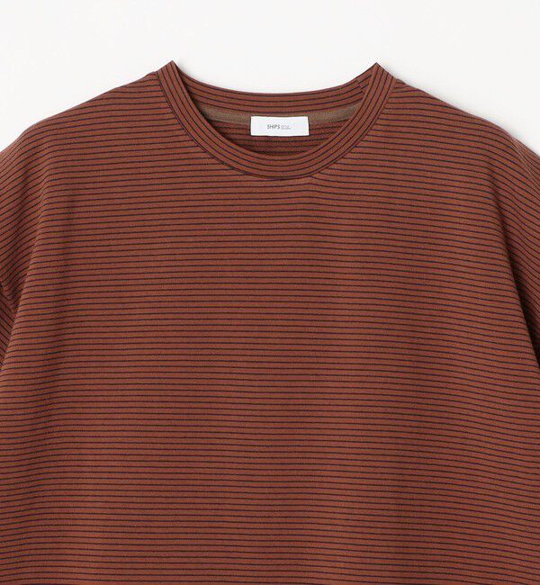 SHIPS any「SHIPS any: マイクロボーダー ミニ裏毛 ライト スウェット ライク Tシャツ◇」|Tシャツ・カットソー|