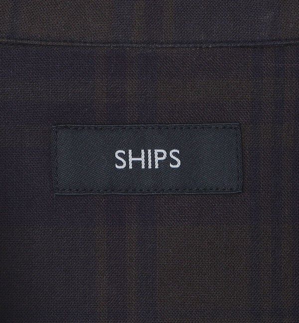 SHIPS「SHIPS: 〈セットアップ対応〉ダークトーン チェック コットン シャツ ジャケット」|テーラードジャケット|