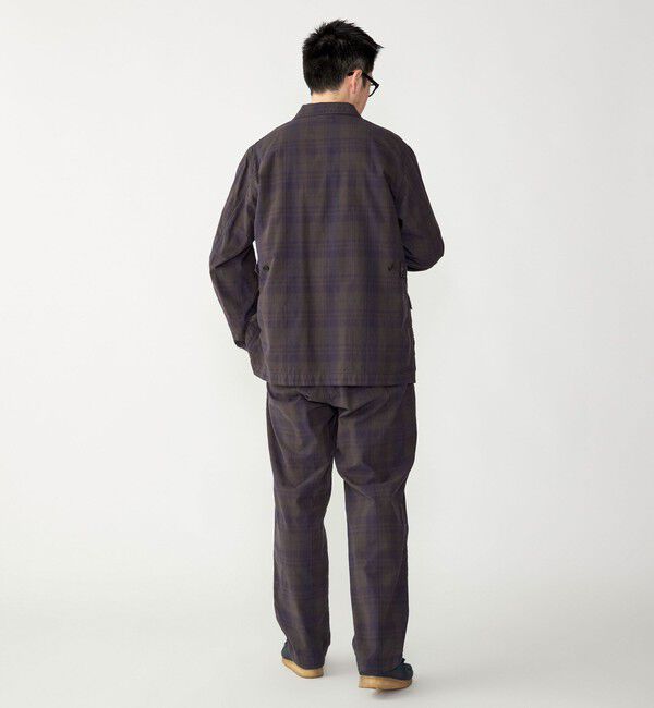 SHIPS「SHIPS: 〈セットアップ対応〉ダークトーン チェック コットン シャツ ジャケット」|テーラードジャケット|