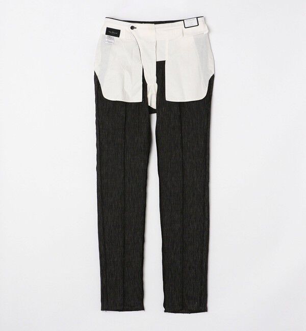 SHIPS「【SHIPS別注】Errico Formicola: リネン ピンストライプ  スラックス」|チノ|