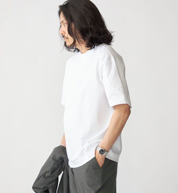 SHIPS「SHIPS: ハイゲージ クルーネック ポンチ Tシャツ」|Tシャツ・カットソー|