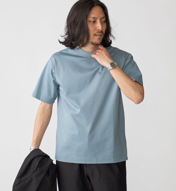 SHIPS「SHIPS: ハイゲージ クルーネック ポンチ Tシャツ」|Tシャツ・カットソー|