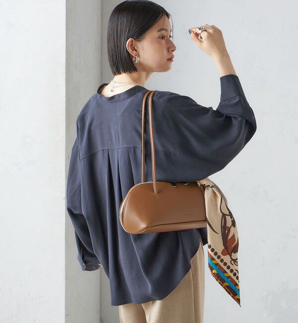 SHIPS for women「〈手洗い可能〉バンドカラー ショート 羽織り シャツ」|シャツ・ブラウス|