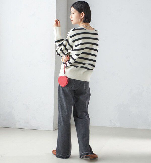 SHIPS for women「〈洗濯機可能〉サイド スリット ストレート デニム」|デニム|