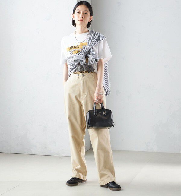 SHIPS for women「【SHIPS別注】Odub:〈洗濯機可能〉ワイド チノ パンツ」|チノ|