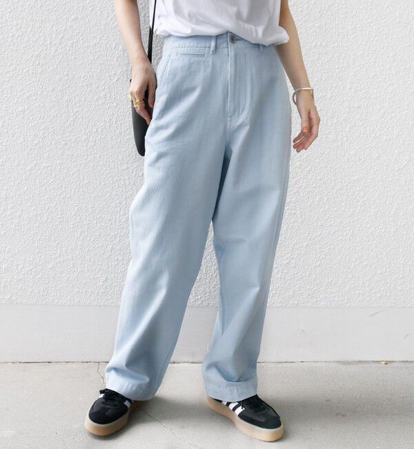 SHIPS for women「【SHIPS別注】Odub:〈洗濯機可能〉ワイド チノ パンツ」|チノ|
