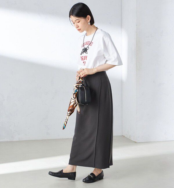 SHIPS for women「〈手洗い可能〉ジョーゼット ピンタック タイト スカート」|スカート|