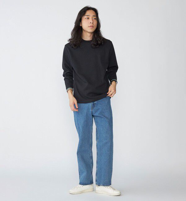 SHIPS「SHIPS: 鹿の子 ダブルフェイス クルーネック ロングスリーブ Tシャツ (ロンT)」|Tシャツ・カットソー|