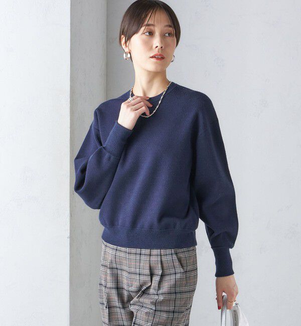 SHIPS for women「〈手洗い可能〉スムース ニット ガゼット プルオーバー」|ニット・セーター|