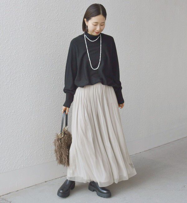 SHIPS for women「〈手洗い可能〉リバーシブル チュール カッセン スカート」|スカート|