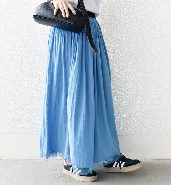 SHIPS for women「〈手洗い可能〉リバーシブル チュール カッセン スカート」|スカート|