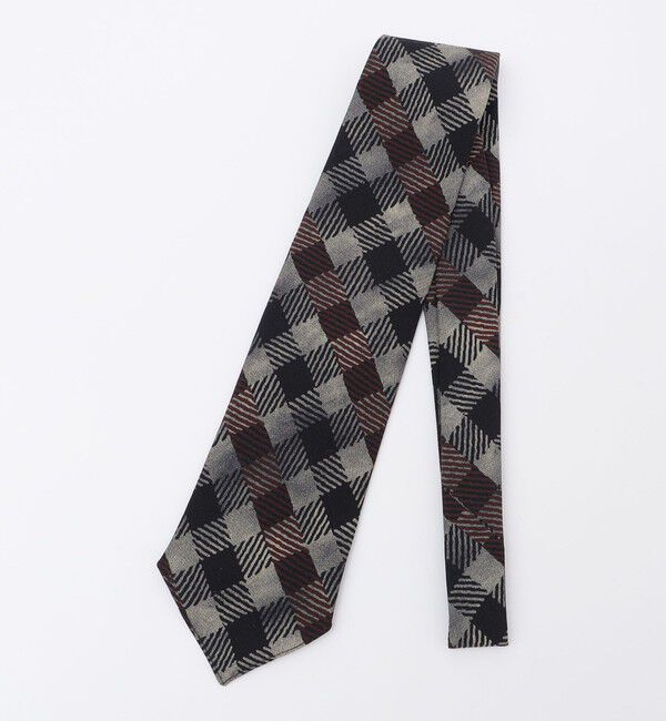 SHIPS「FratelliLuigi: ウール ダスティー チェック ネクタイ」|ネクタイ・蝶ネクタイ|キャメル