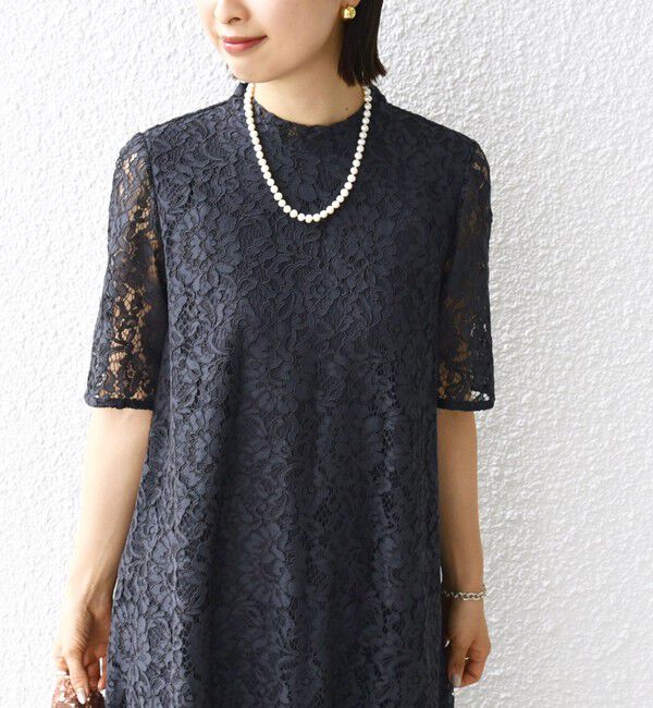 SHIPS for women「〈結婚式・パーティ〉kaene:パイピング レース Aライン ワンピース」|ワンピース|