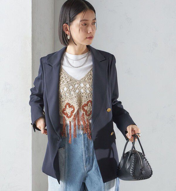 SHIPS for women「LOGAN KNITTING MILLS:〈手洗い可能〉モール ビスチェ」|ニット・セーター|