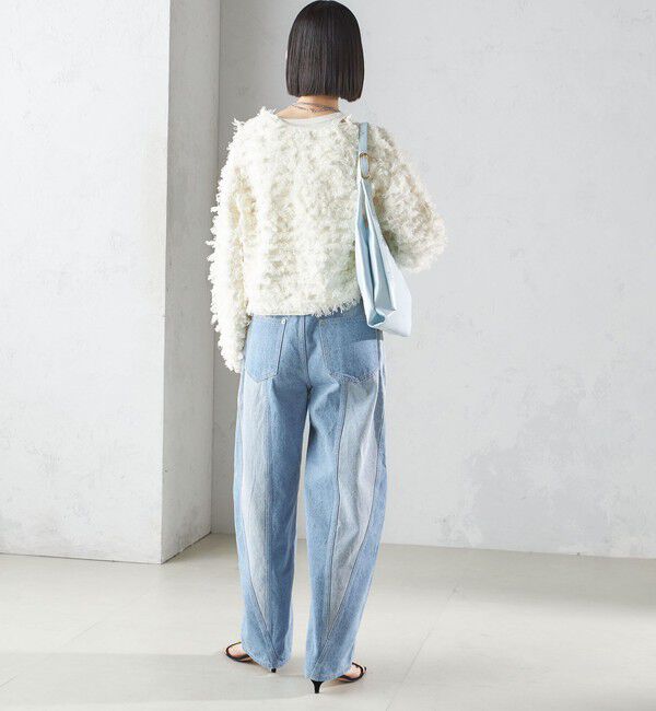 SHIPS for women「〈手洗い可能〉ギマ フリンジ ショート カーディガン」|カーディガン|