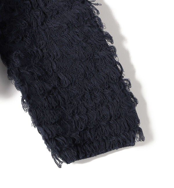 SHIPS for women「〈手洗い可能〉ギマ フリンジ ショート カーディガン」|カーディガン|