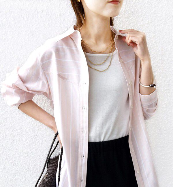 SHIPS for women「【WEB限定】〈洗濯機可能〉アシンメトリー ストライプ シャツ」|シャツ・ブラウス|