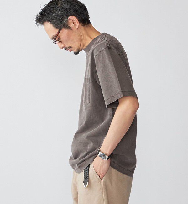 SHIPS「SHIPS: コットン USA クルーネック ポケット ピグメント Tシャツ」|Tシャツ・カットソー|