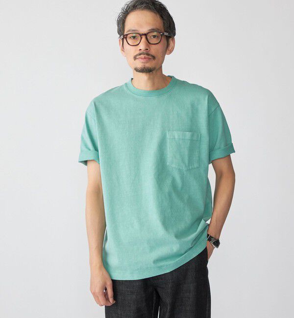 SHIPS「SHIPS: コットン USA クルーネック ポケット ピグメント Tシャツ」|Tシャツ・カットソー|