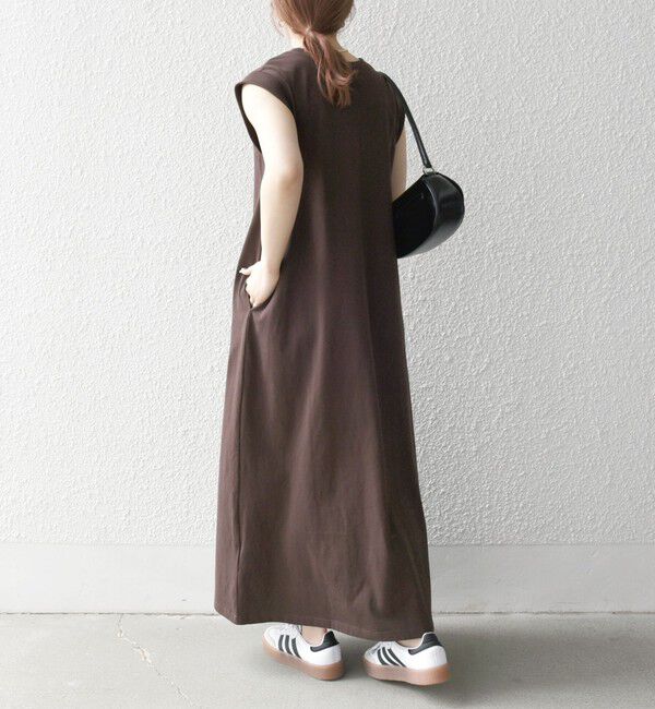 SHIPS any「SHIPS any:〈洗濯機可能〉USAコットン ヘンリーネック Aライン ワンピース」|ワンピース|