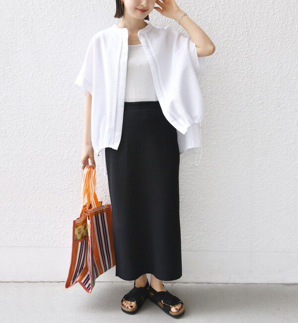 SHIPS for women「〈手洗い可能〉サッカー 裾 ドロスト ドルマン ブラウス」|シャツ・ブラウス|