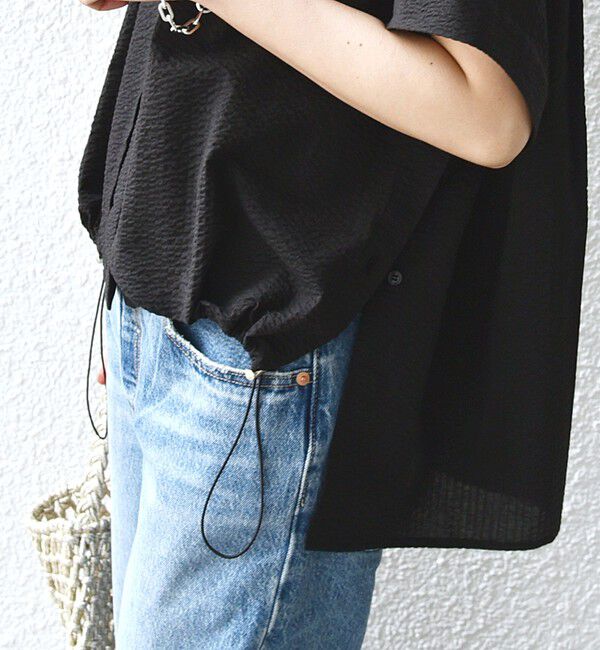 SHIPS for women「〈手洗い可能〉サッカー 裾 ドロスト ドルマン ブラウス」|シャツ・ブラウス|