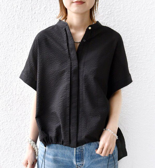 SHIPS for women「〈手洗い可能〉サッカー 裾 ドロスト ドルマン ブラウス」|シャツ・ブラウス|