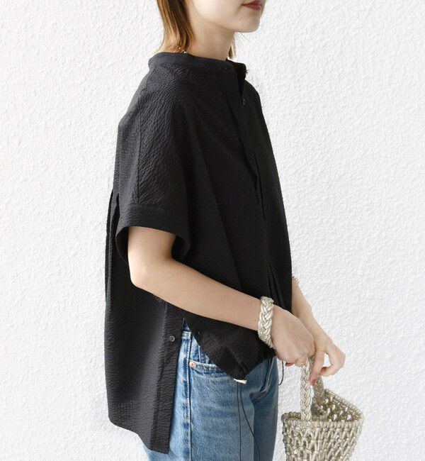 SHIPS for women「〈手洗い可能〉サッカー 裾 ドロスト ドルマン ブラウス」|シャツ・ブラウス|