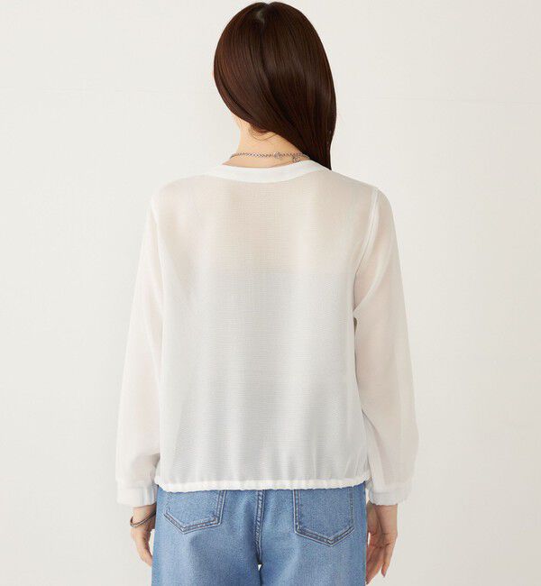 SHIPS Colors 「SHIPS Colors:〈手洗い可能〉メッシュ ノーカラー ジップ ブルゾン◇」|ブルゾン・スタジャン|