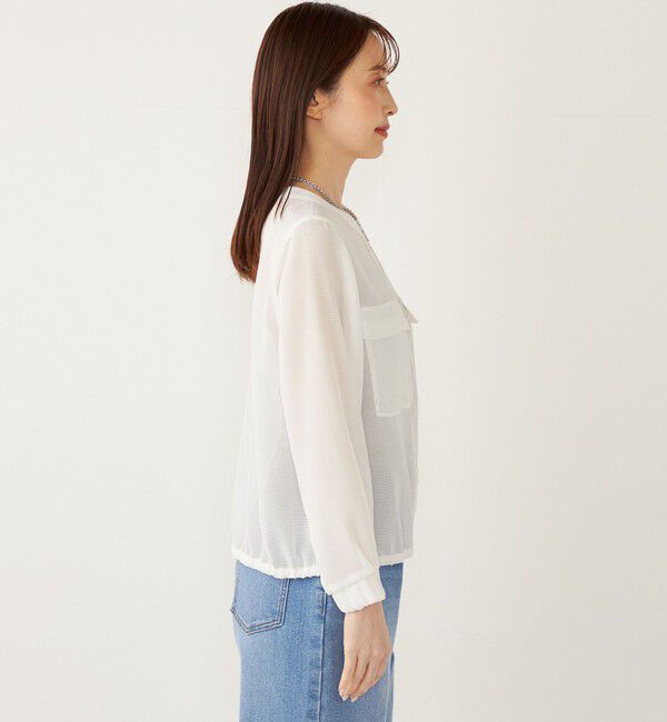 SHIPS Colors 「SHIPS Colors:〈手洗い可能〉メッシュ ノーカラー ジップ ブルゾン◇」|ブルゾン・スタジャン|