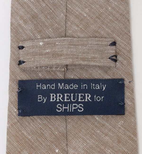 SHIPS「BREUER: リネン コットン メランジ ソリッド ネクタイ」|ネクタイ・蝶ネクタイ|